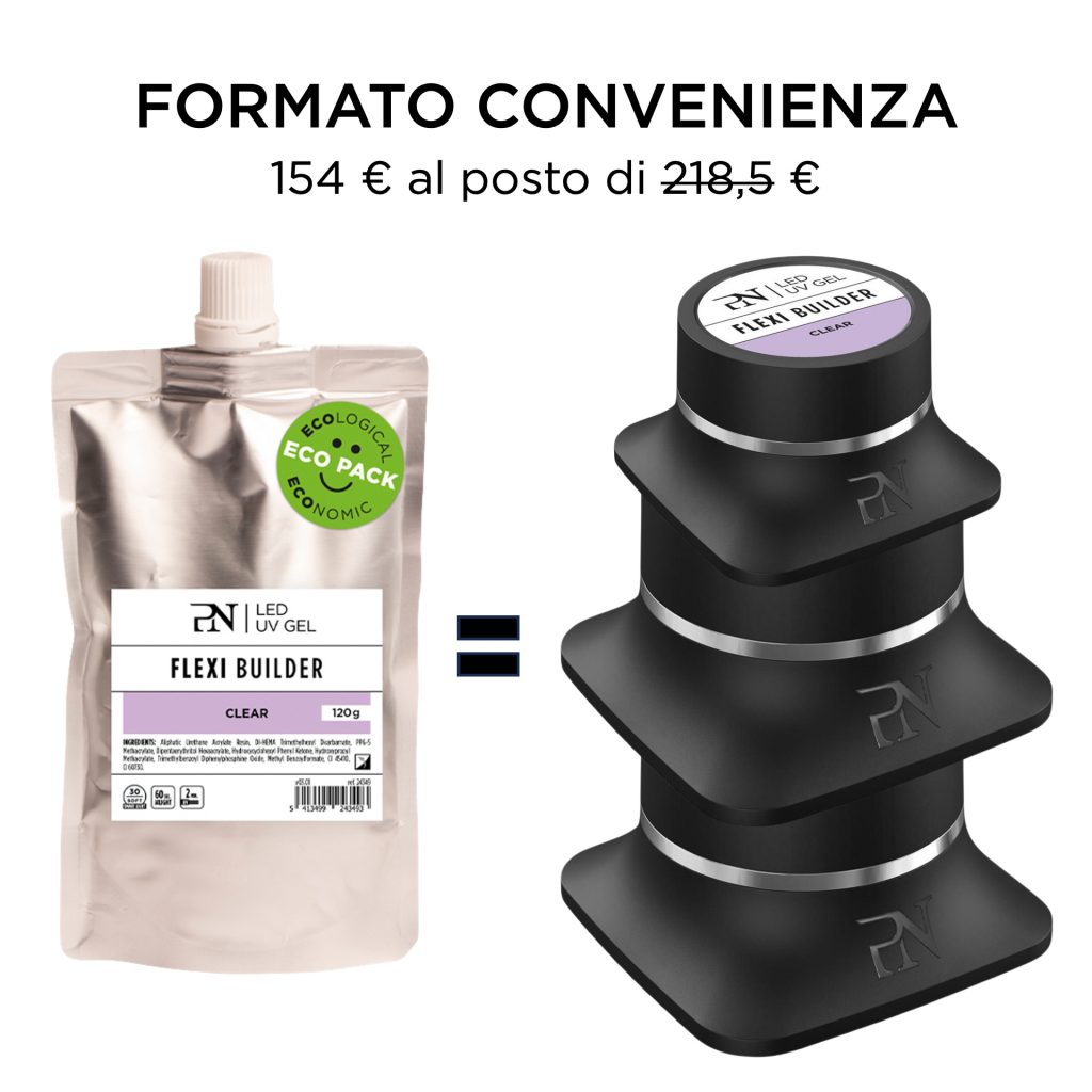 CLEAR FLEXI BUILDER LED/UV Refill 120GR
